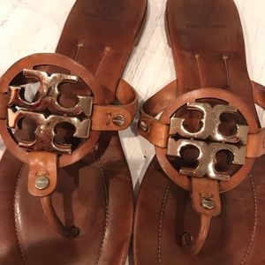 Tory Burch Sandals - Tan w/ Gold Buckle Size 11